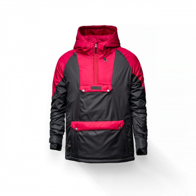 Анорак SNAP (Черный/Вишневый, 42)