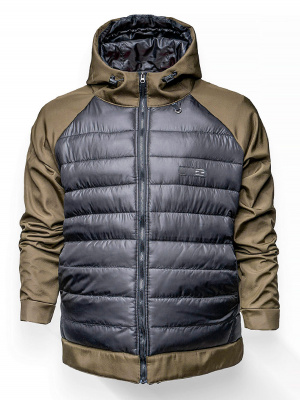 Бомбер HOODBOMB (Черный/Хаки, 46)